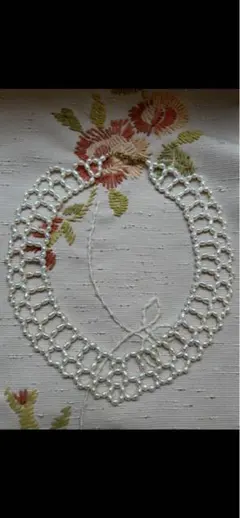 天然淡水パール襟ネックレス