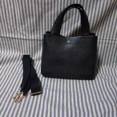 アルテミスbyダイアナ　牛革ハンドバッグ　卒入学　黒ベージュ