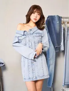darich デニムワンピース　新品未使用　夏服 ダーリッチ Darich デニムジャケットワンピース （ブルー
