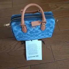 COACH デニム ハンドバッグ ミニサイズ