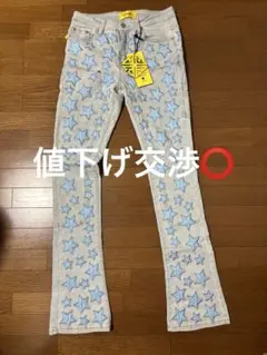 GUAPI PREMIUM 星柄デニムフレアパンツ サイズ28 (XS) グアピ - メルカリ