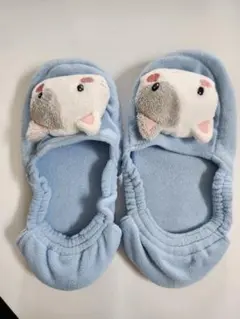 韓国風もこもこルームシューズ　犬キャラ付きスリッパ・室内用・かわいい