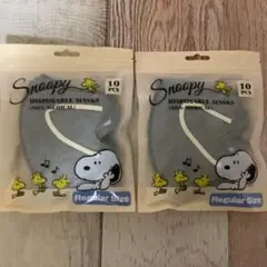 Snoopy 使い捨てマスク 10枚入り レギュラーサイズ　2点セット