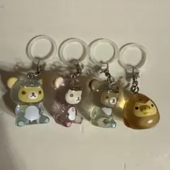 【コンプリート】リラックマ きょうりゅう着ぐるみフィギュア めじるしアクセサリー