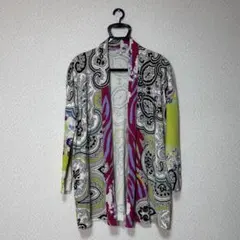 ETRO エトロ ロングカーディガン シルク ショールカラー サイズ42のサムネイル