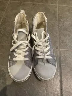 VANS グレー ハイカットスニーカー22センチ