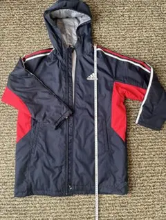 adidas フード付きジャケット ネイビー/レッド