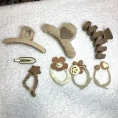 【新品未使用】髪留め　ヘアゴム　ヘアピン　ヘアアクセサリー8点セットまとめ売り