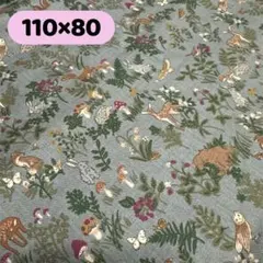 ハギレ 動物 綿100% 110x80 アニマル うさぎ バンビ ハリネズミ