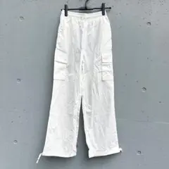 未使用 ホワイト カーゴパンツ フリーサイズ