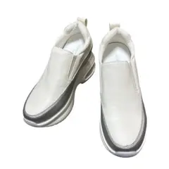 美品✨ ヌーベルヴォーグ リラックス インヒール スニーカー 白 22.5cm