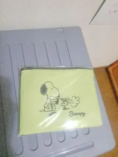 スヌーピーピスタチオカラーポーチ 210×160mm