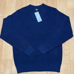 タグ付き新品未使用　ユニクロ　 ワッフルＶネックセーター　men'sＳ　ネイビー