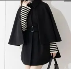 Chico 2wayポンチョコート ブラック