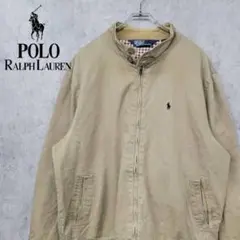 【90s 古着】ポロ ラルフローレン チェック柄 スウィングトップ ベージュ