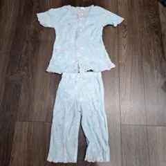 水色 動物柄 パジャマセット 140cm 女の子 130cm パジャマ 半袖