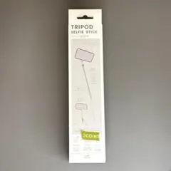 即購入OK◆Bluetooth ワイヤレス三脚自撮り棒ホワイト◆3COINS