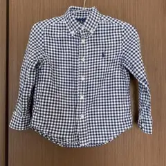 Ralph Lauren チェック柄麻混長袖シャツ 4T(110cm)