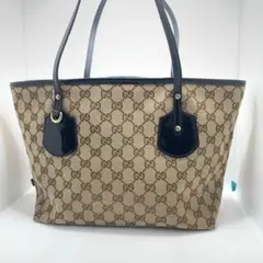 【GUCCI】グッチ トートバッグ 211976 GGキャンバス/エナメル