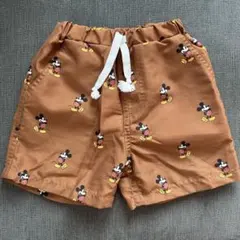 プティマイン ミッキーマウス ベビー水着 ブラウン