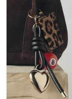 【新品】ZARA マルチチャーム付きコインケースキーホルダー