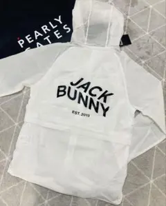 新品 パーリーゲイツ ジャックバニー ナイロンタフタ ブルゾン(5)L/白