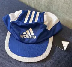 【新品・タグ付き】アディダス　ジュニア　フットボールキャップ　サッカー　ブルー