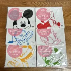 evian ディズニー ランチョンマット 6枚セット 綿100%