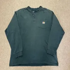 Carhartt ダークグリーン ダメージシャツ