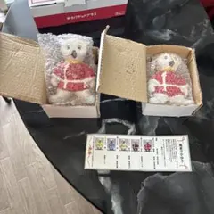 風水フクロウ 赤 2個セット未使用品　送料込み