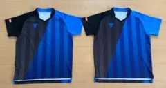 VICTAS 卓球ウェア Mサイズ 青/黒　２枚セット