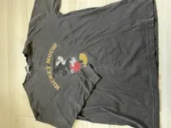 ミッキーマウス 長袖Tシャツ ダークグレー