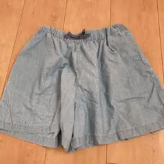 ユニクロ シャンブレーイージーフレアショートパンツ  140