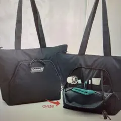 未開封‼️MonoMax 8月号付Coleman 多機能ポケット付きトートバッグ