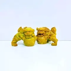 【2体セット】玉乗り獅子 狛犬 置物 天然石風 魔除け 縁起物 翡翠？ 2体セット】玉乗り獅子 狛犬 置物 天然石風 魔除け 縁起物 翡翠