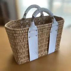 未使用 スナイデル かごトートバッグ ベージュ ホワイト largeサイズ