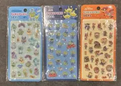 【正規品】ディズニー　ぷくぷくシール　3種セット