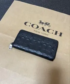 COACH コーチ シグネチャー 長財布 ZIP開閉 カード収納 小銭入 革製品