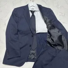 未使用級☆ABITRE51 スーツ 3P ネイビー ウインドウペン 175AB - メルカリ