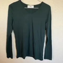 AZUL BY MOUSSY Vネック 長袖カットソー ダークグリーンのサムネイル