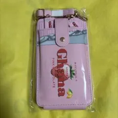 ガーナチョコチャーム付きスマホショルダーポーチ ピンク ②