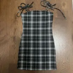 SHEIN チェック　ワンピース　夏服　スカート　キャミワンピ