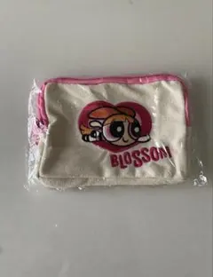 パワーパフガールズ　チャーム付き　刺繍ポーチ B. ブロッサム