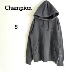 チャンピオン スウェット パーカー フード付き チャコール ワンポイント S