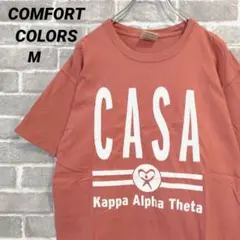 【COMFORT COLORS】両面プリントTシャツ ダスティピンク US古着