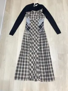 andmary Juni check dress beige S - メルカリ