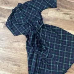 ZARA WOMAN チェック柄 ロングシャツワンピース EU M