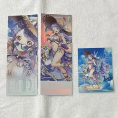 白猫プロジェクト　フィオナ　ダブルステッカー　チケット風カード　セット