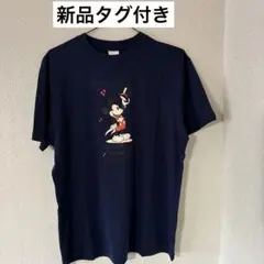 新品タグ付き　ディズニー　ミッキーマウス　Tシャツ　Mサイズ　ネイビー