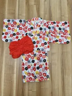 子供用浴衣・セパレートタイプ（赤い帯付き）120cm
